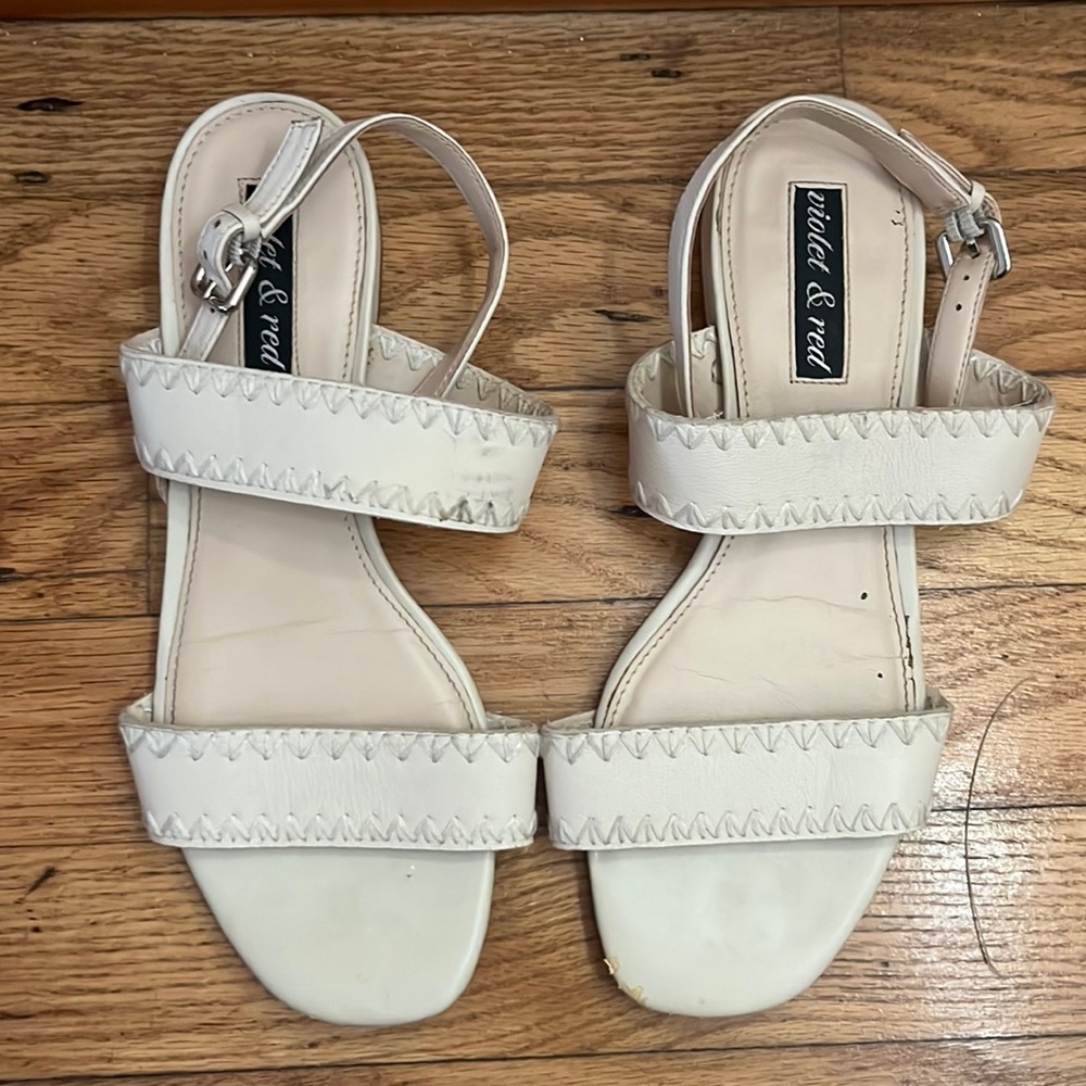 Nude Sandals with Baby Heel